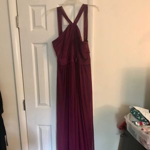 David’s Bridal sangria bridesmaid dress